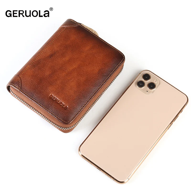 Card holder male retro first layer cowhide exquisite high-grade leather large-capacity 30-position organ zipper card holder RDIF