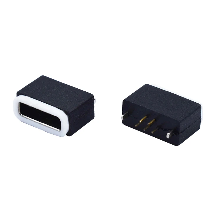 
Vertical Mount Micro usb 2.0 type B 5 pin connector IP66 waterproof 180degree 