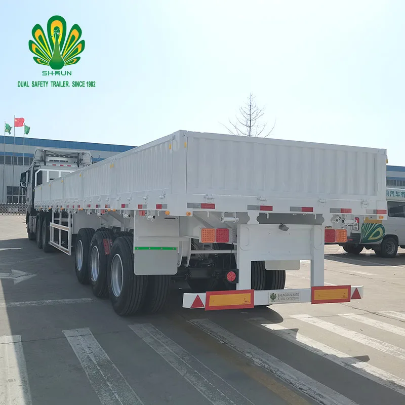 High edge dropside sidewall semi trailer manufacturer sales support customized transportation 40-80 tons