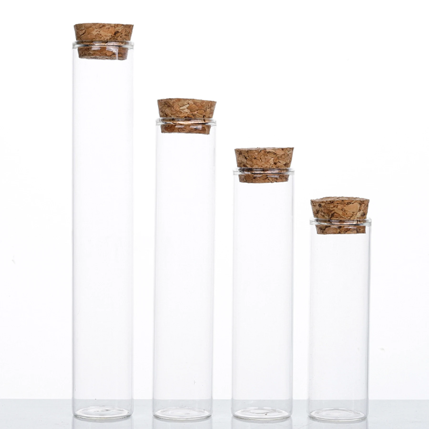 mini glass tube bottle hair oil bottle with cork or screw cap pipe en verre Bouteille en verre