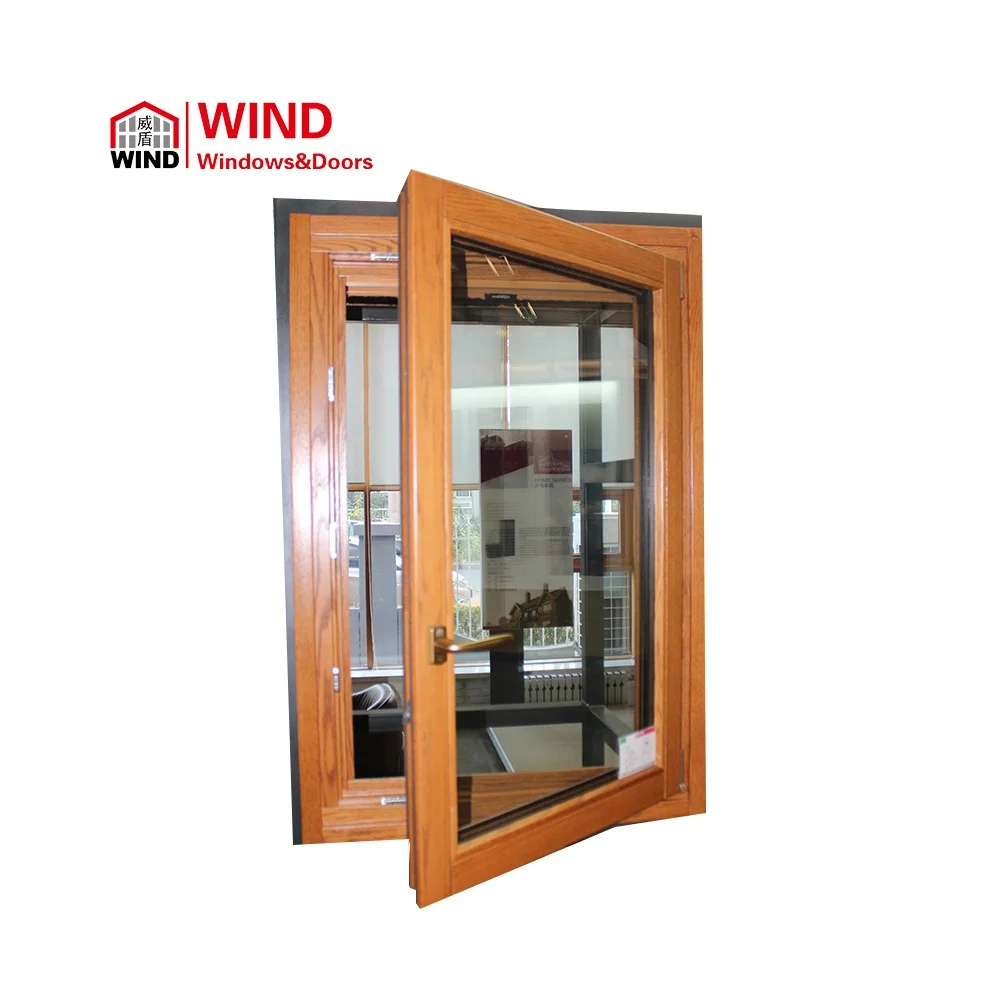 
Solid wood window outward opening European design German style casement window 