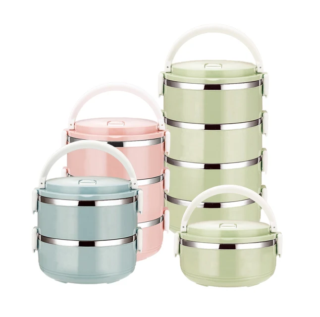 New Arrival Multi-Layers Stainless Steel Lunch Box Insulated  Food Carrier Tiffin 1/2/3/4 Layer Food Storage Contain