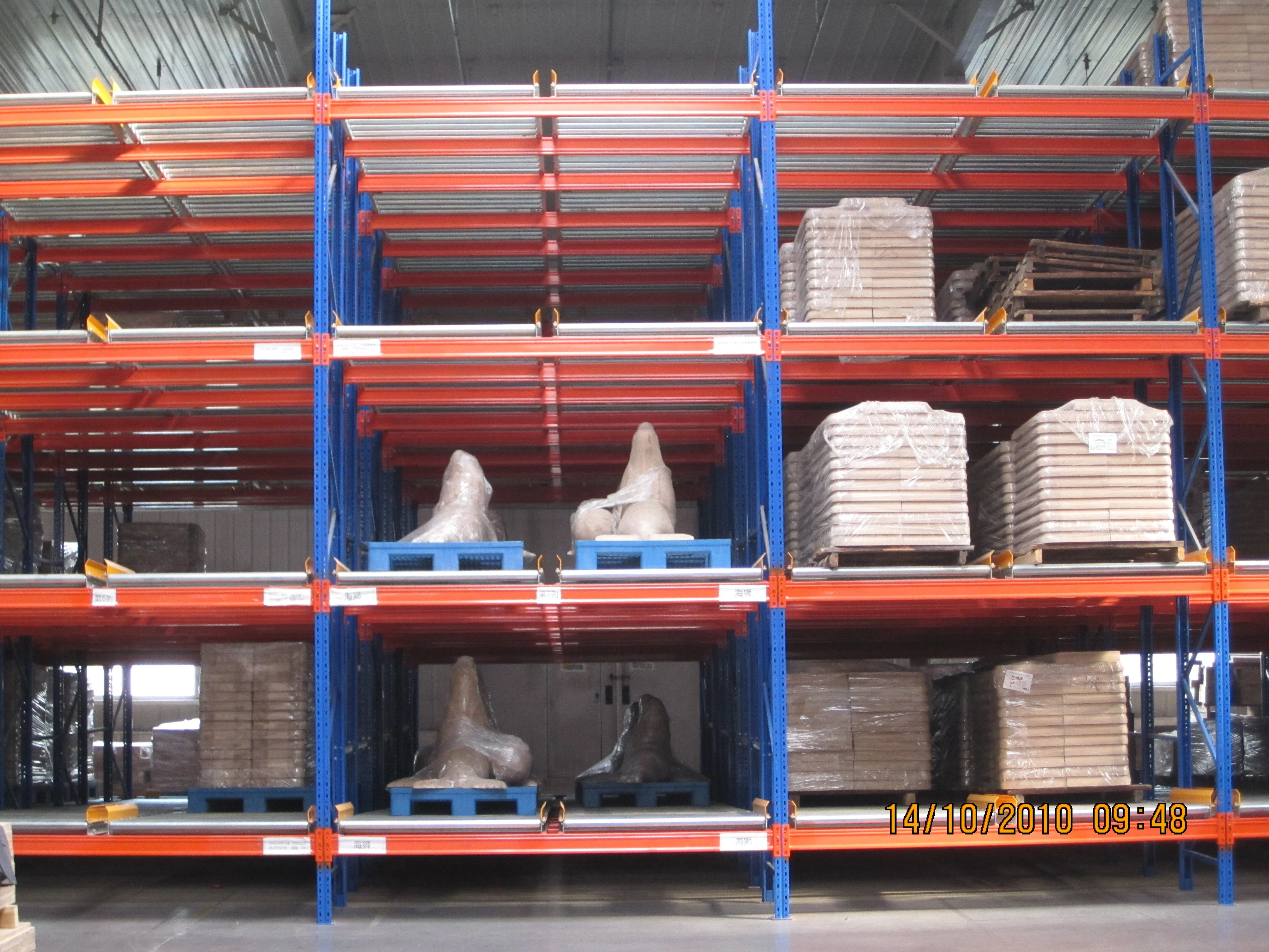 Industrial High Density Roller Pallet Rack