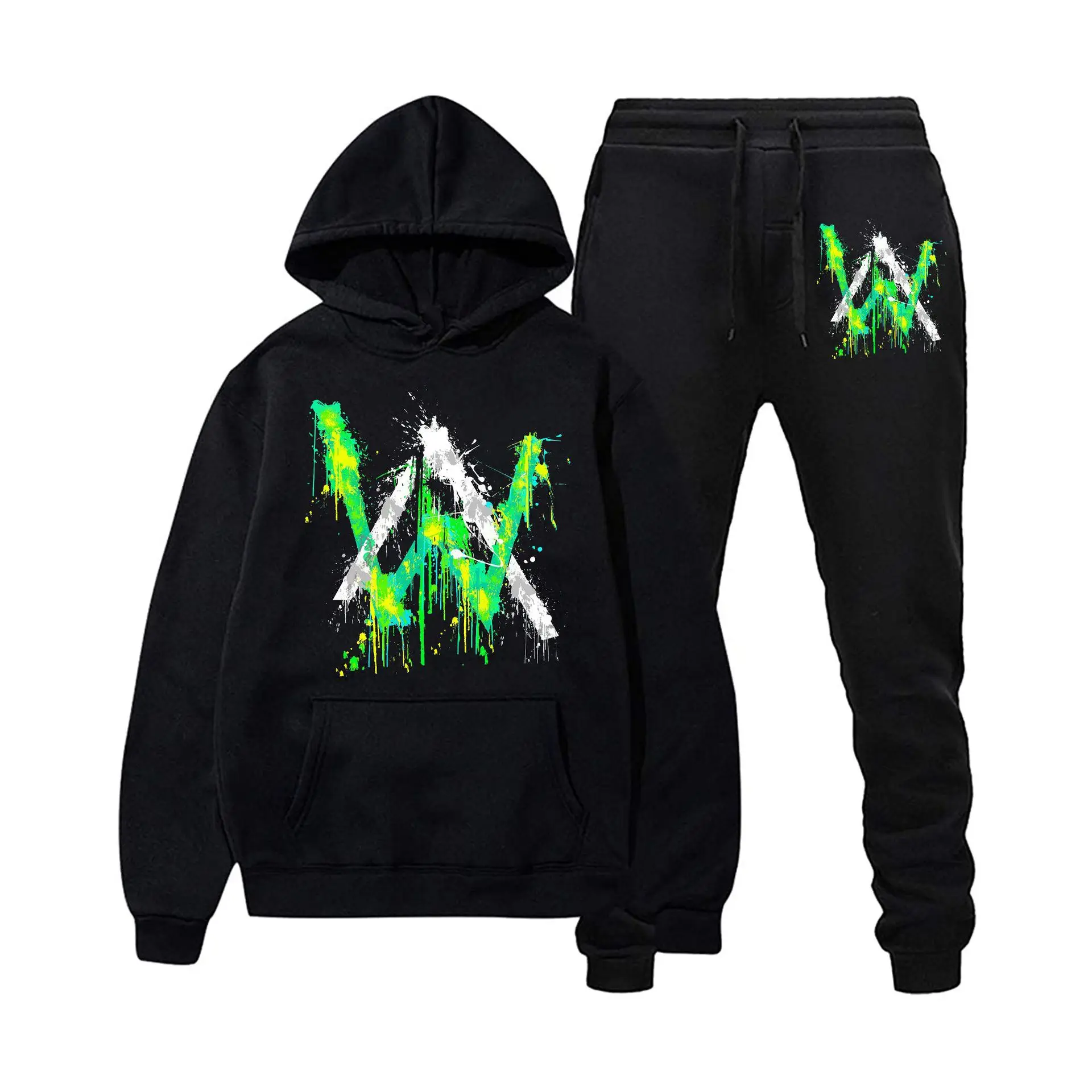 New arrival womens tracksuits 2 piece backwood hoodie outfit sets black two piece pants set women clothing 2021