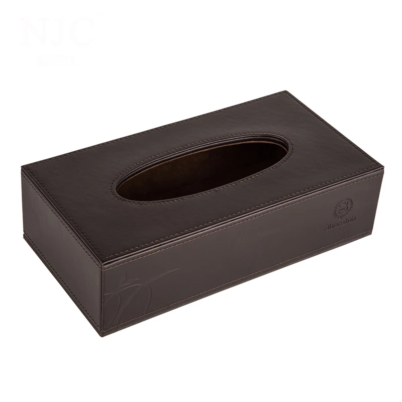 Винтажная фанера с индивидуальным логотипом, кожаная Скандинавская Магнитная коробка для салфеток, роскошная коробка для салфеток для отеля 5 звезд, органайзер для отеля Marriot
