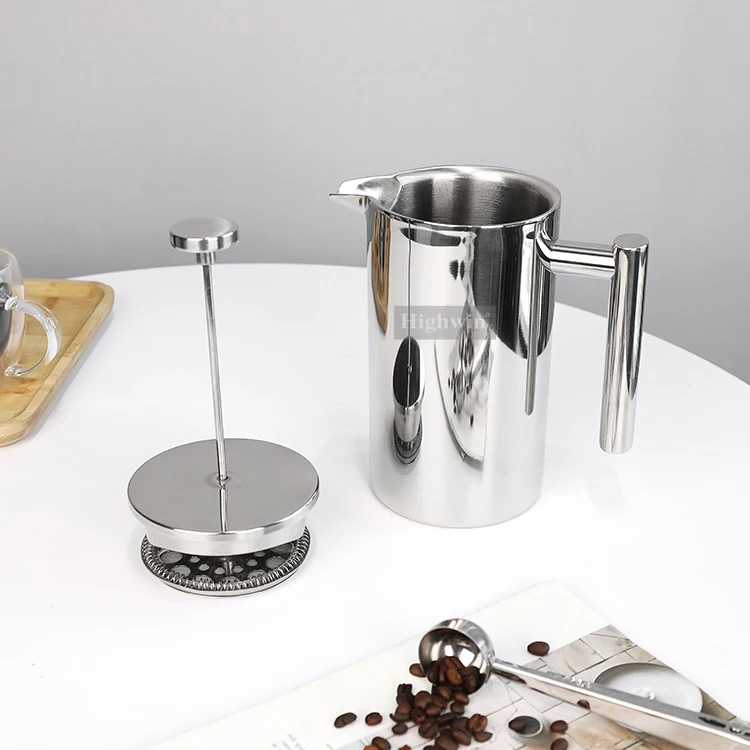 HIGHIWN Hot Selling French Press Stainless Steel Double Wall French Press