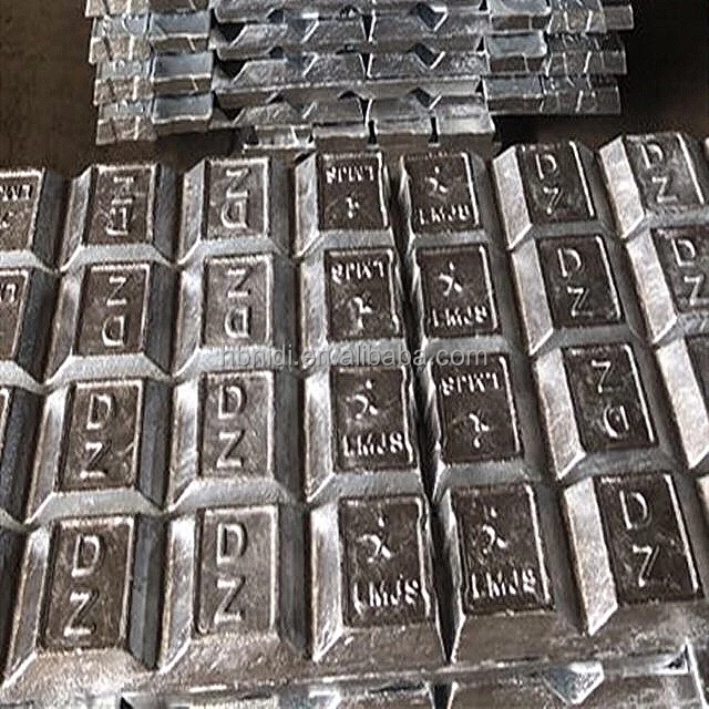 Factory price direct sale of silver white zinc alloy ingot hebei nidi hot selling