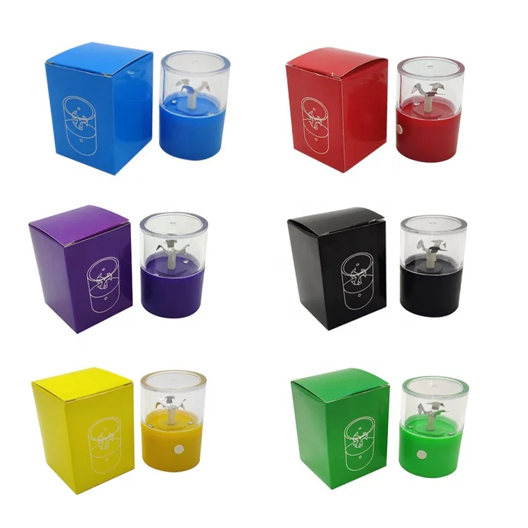 Hot Selling Mini USB Electric Herb Grinder Metal and Plastic Factory Direct with CE Certification & UL Report Lights Included