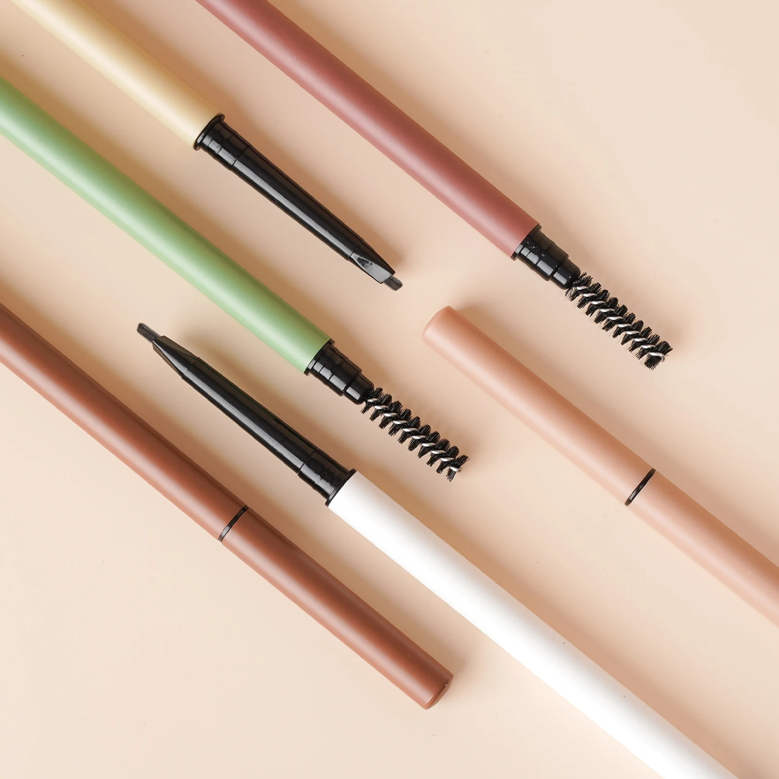 Lilywild Creamy Natural Slim Double Head High Quality Waterproof Soft Color Private Label Eyebrow Eye Brow Pencil Custom Logo