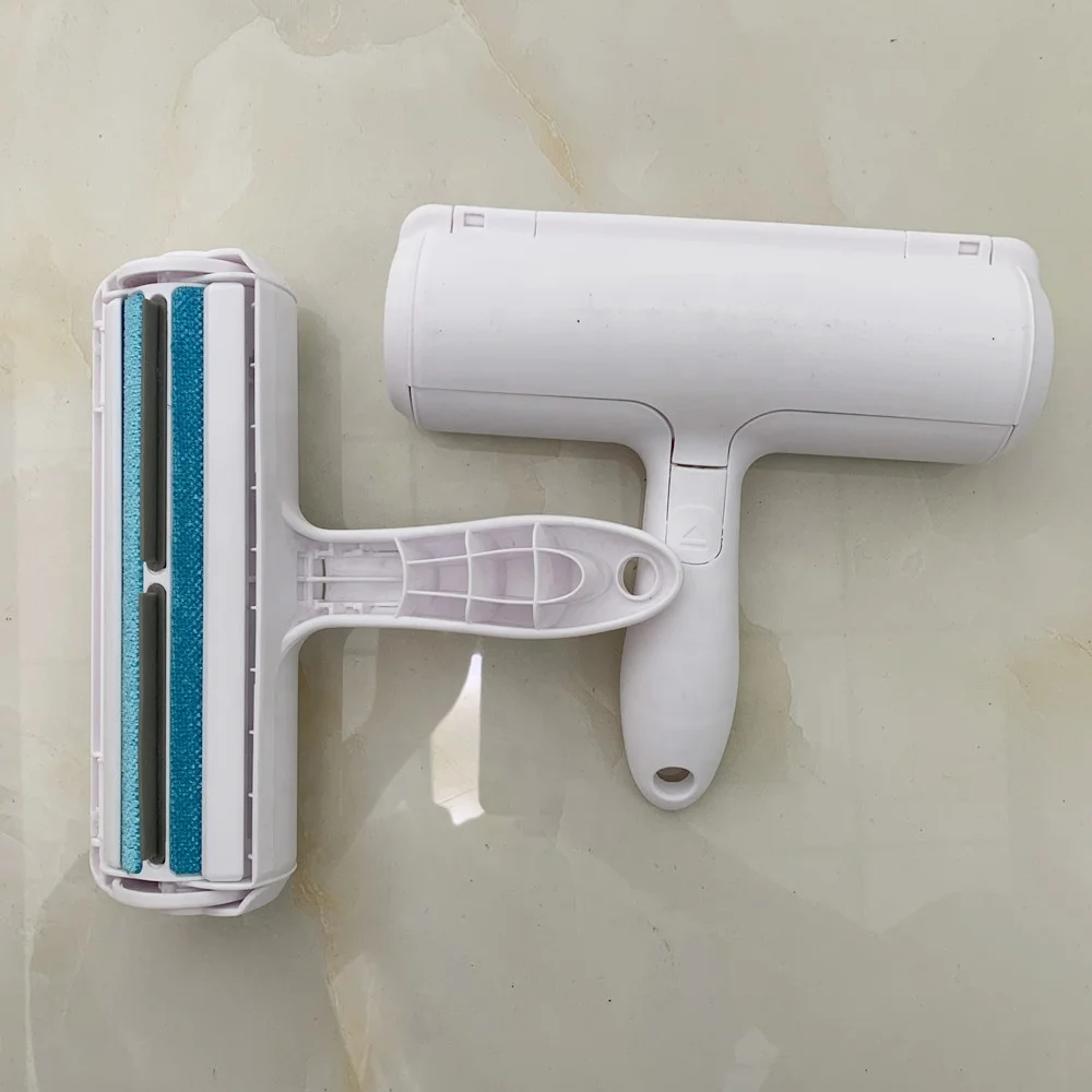 Factory Wholesale Pet Hair Remover Roller Self-cleaning Lint One Hand Operate Dog Cat Fur Roller Sofa Clothes Cleaning Brush