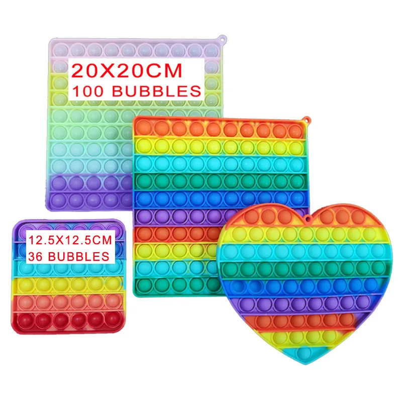 
Sales In Bulk Square Round Hand Stress Release Bubble Fidget Toys Anti Stress Pop Fidget Toy 