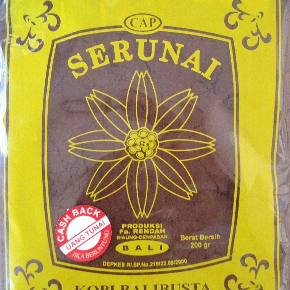 Кофе-порошок ROBUSTA SERUNAI 200 GRS 100% натуральный лидер продаж индонезийский хорошего качества по разумной