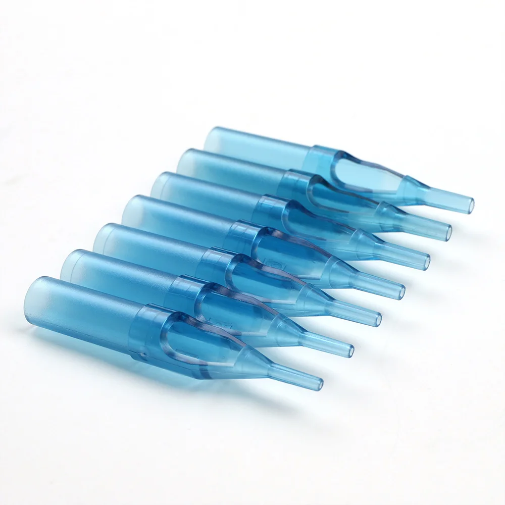 
50pcs package Tattoo Tube Tips blue color Plastic Disposable tattoo Tip 