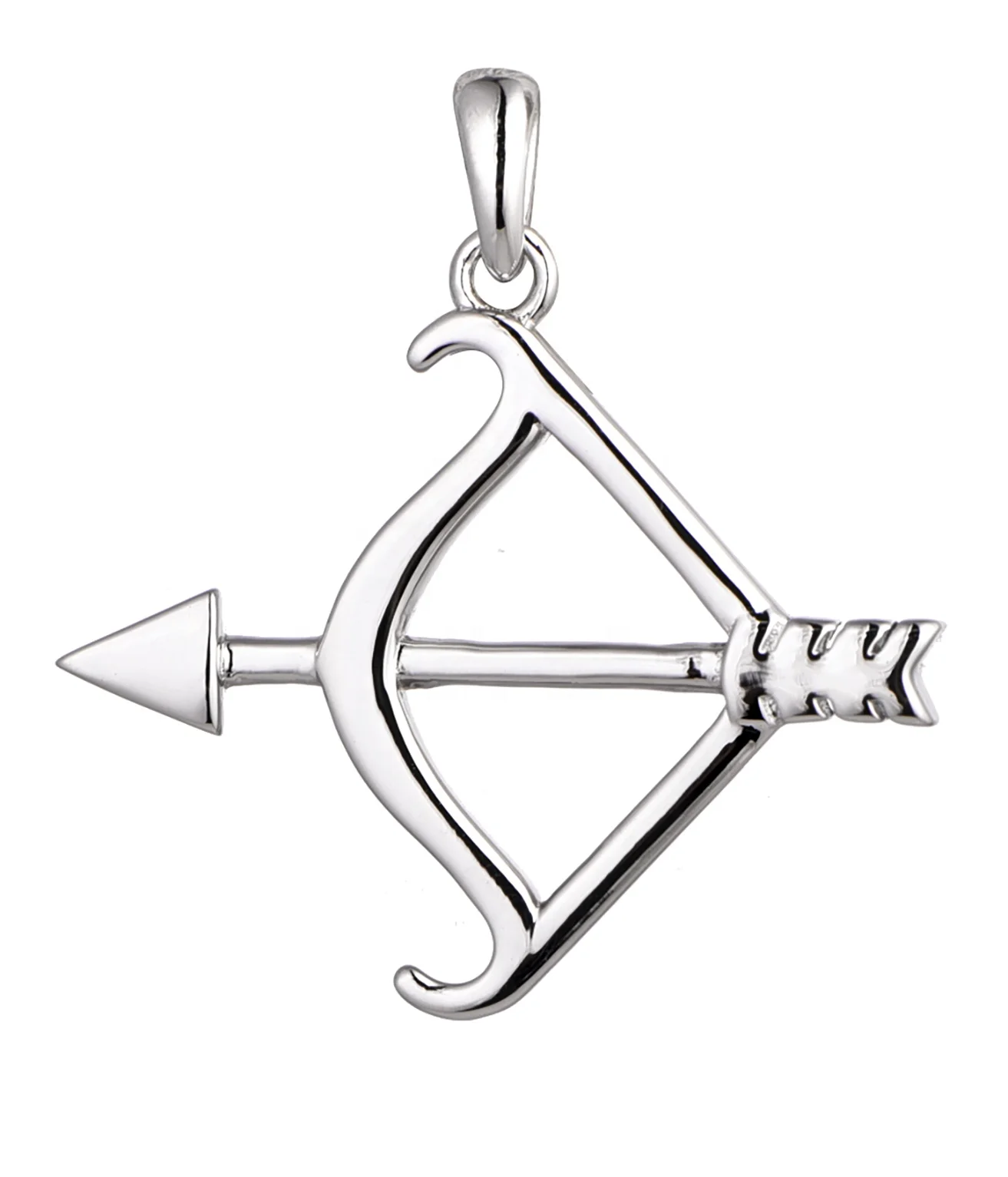 Fashion Plain 925 Silver pendant Sagittarius Constellatory Star Sign Pendant 925 Silver Necklace Arrow Necklace