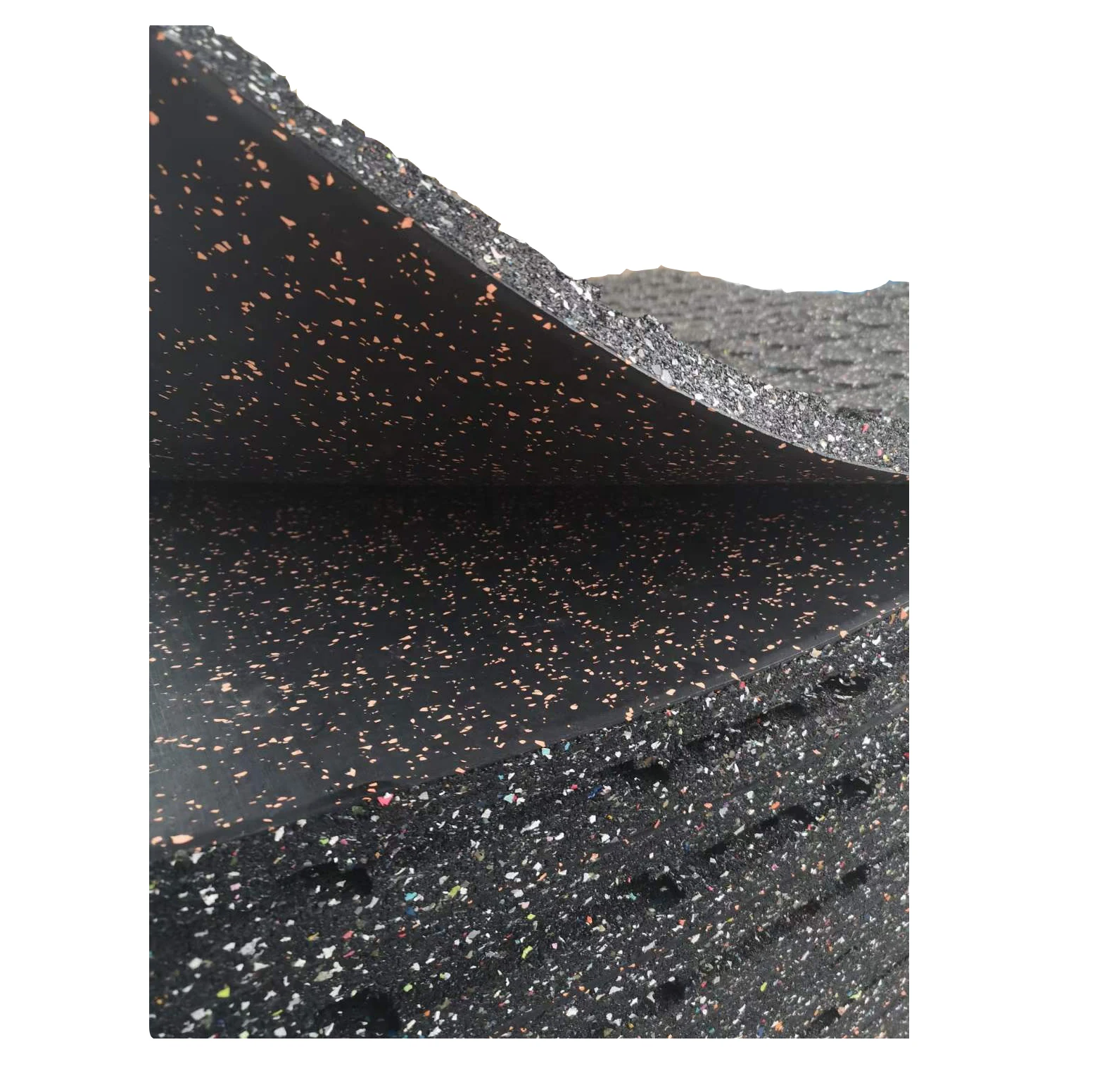 Various Specifications Anti-slip EPDM Gym Rubber Flooring Rolls Tiles Sports Equipments Rubber Mat