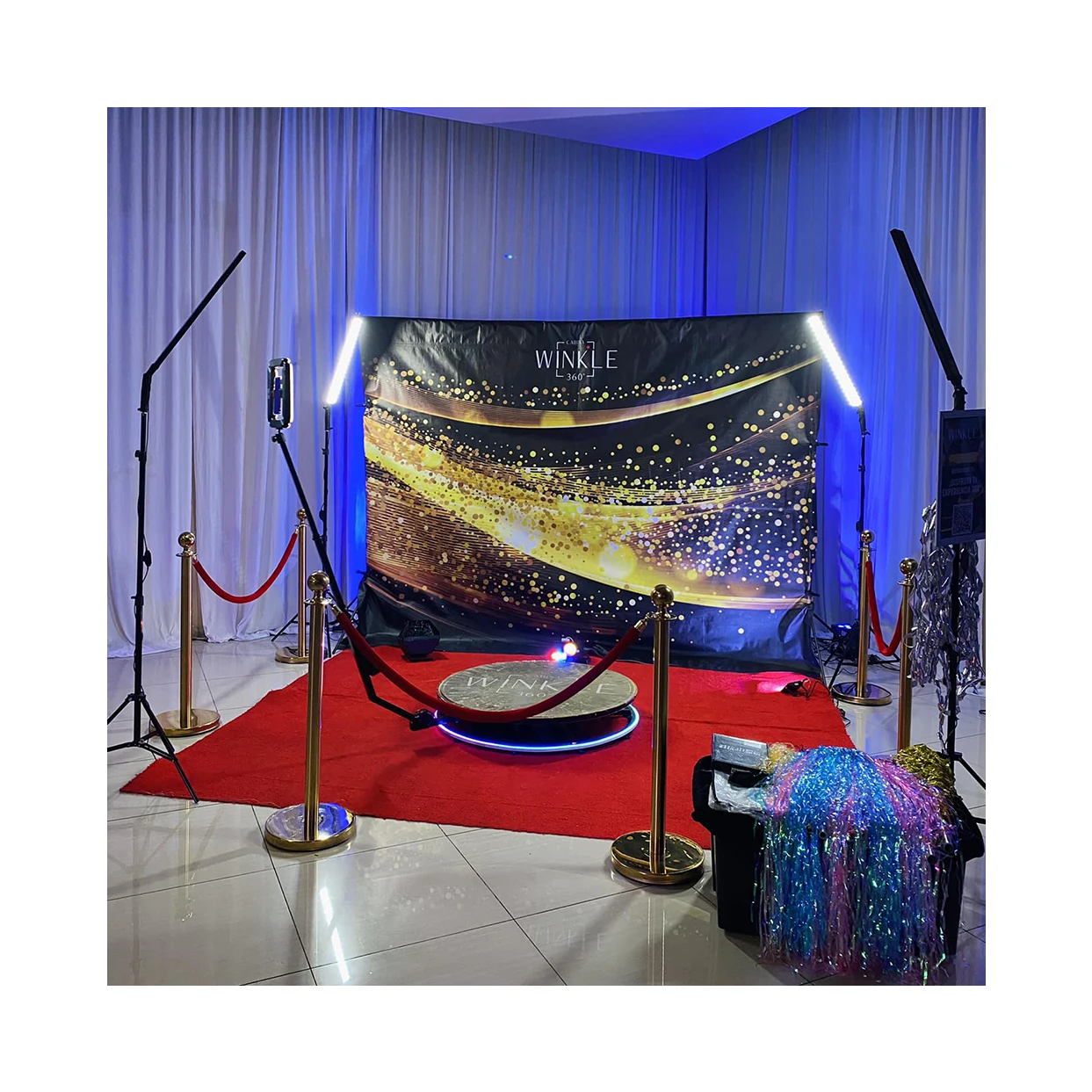 top ranking manual 360 photo booth with stage lighting equipment photo 360 booth for Wedding and Event