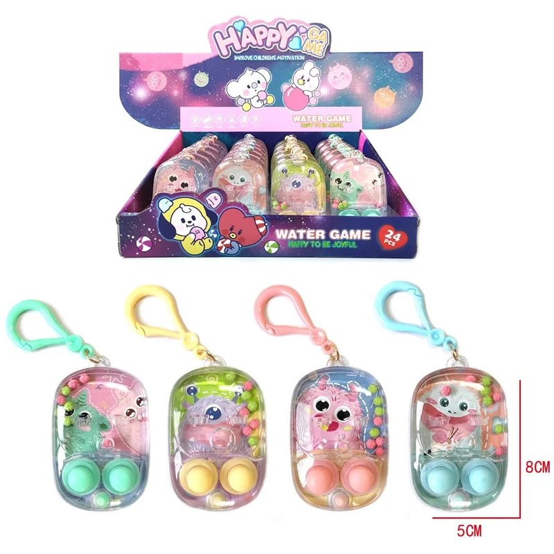 Classic Hand Held Transparent Water Ring Toss Game For Kids Christmas Educational Stem Toy gift Decompression toy