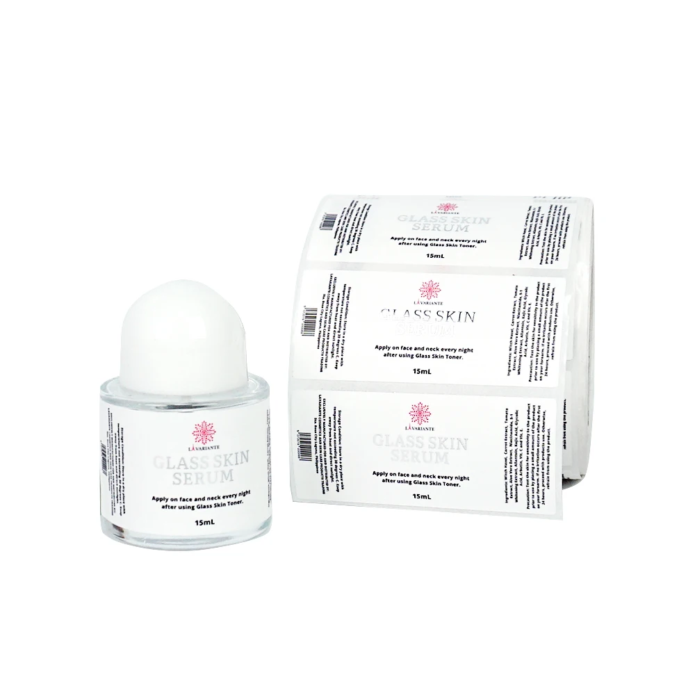 Hot Sale Waterproof Gold Foil Cosmetic Label PVC PET Custom Packaging Label Hologram Sticker