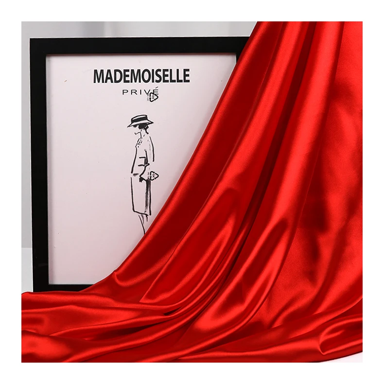 
recycled rpet 100% polyester shiny satin fabric for upholstery dress fabric 