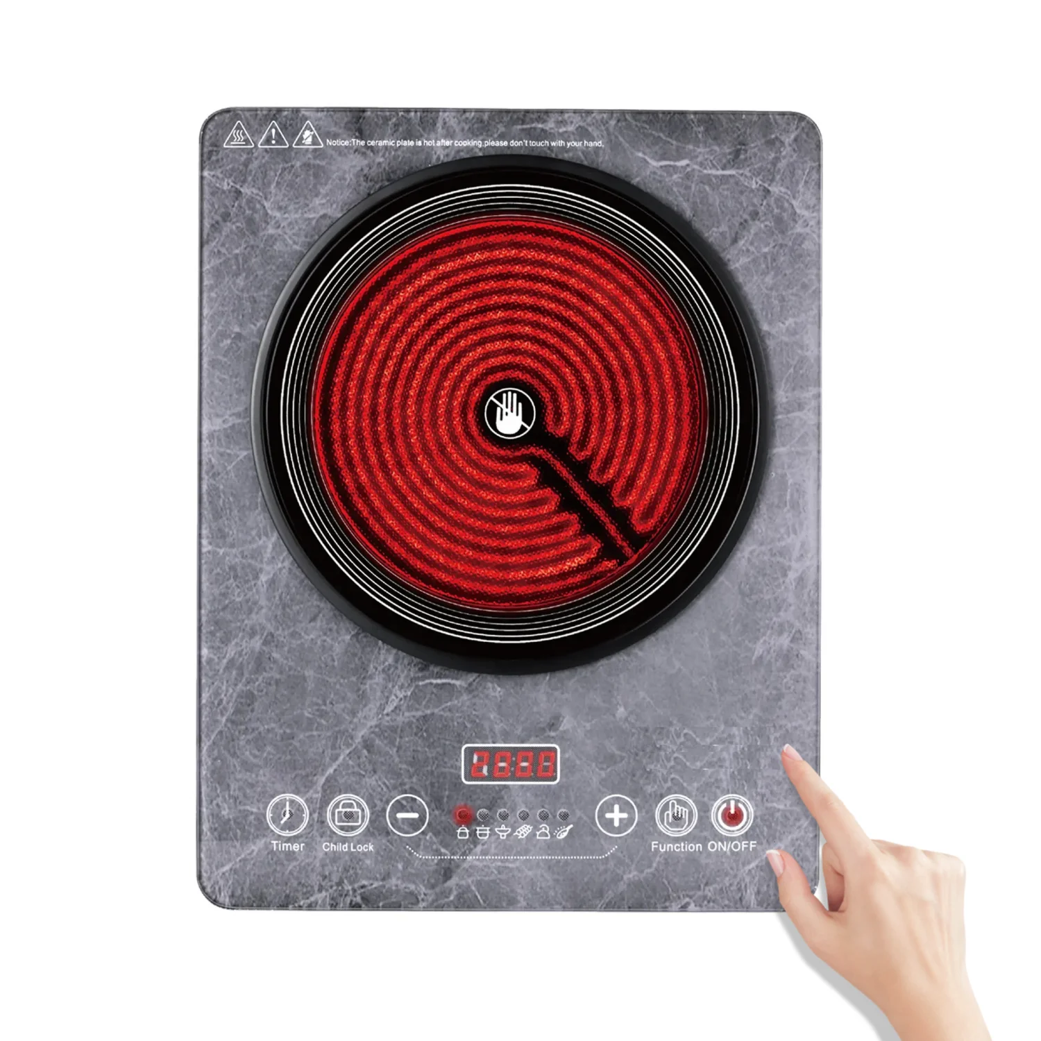 Поставщик OEM микрокристаллическое стекло сенсорная одноконфорочная инфракрасная плита керамическая индукционная нагревательная запасные части CKD SKD