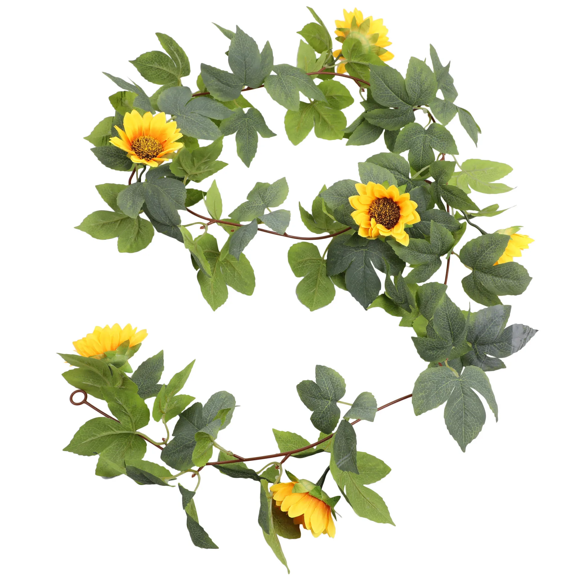 177cm Artificial flower vine sunflower vine artificial sun flower silk wedding decoration artificial flower garland  wholesale
