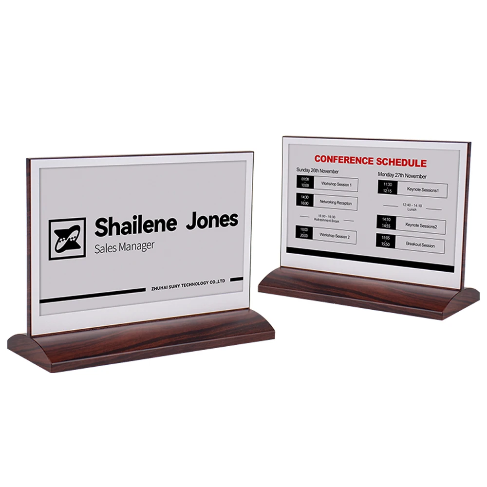 Electronic Conference Meeting Table Name Card E-Ink Epaper Electronic Name Tags  For Office
