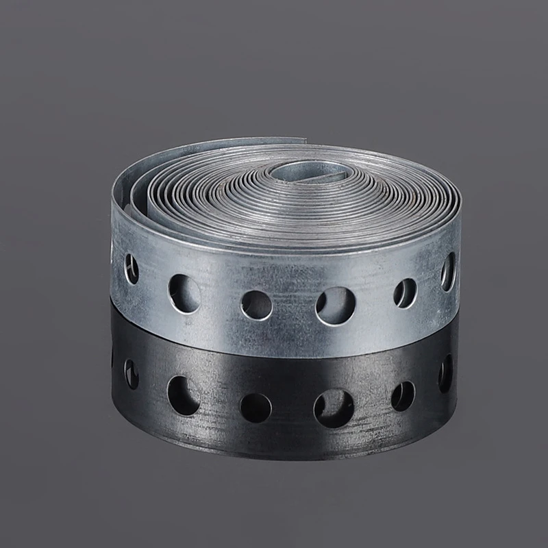 60lb Galvanized Steel Pipe Strap Perforated Metal Hanger Tension Clips Bendable Metal Strip Holes Pipe Supports Hanging Trimming