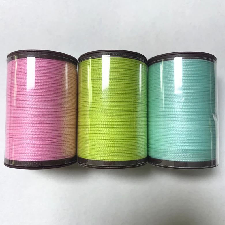 Small roll 80 meters 100% polyester DIY handmade sewing weaving thread 0.55mm round waxed thread for jewelry making findings