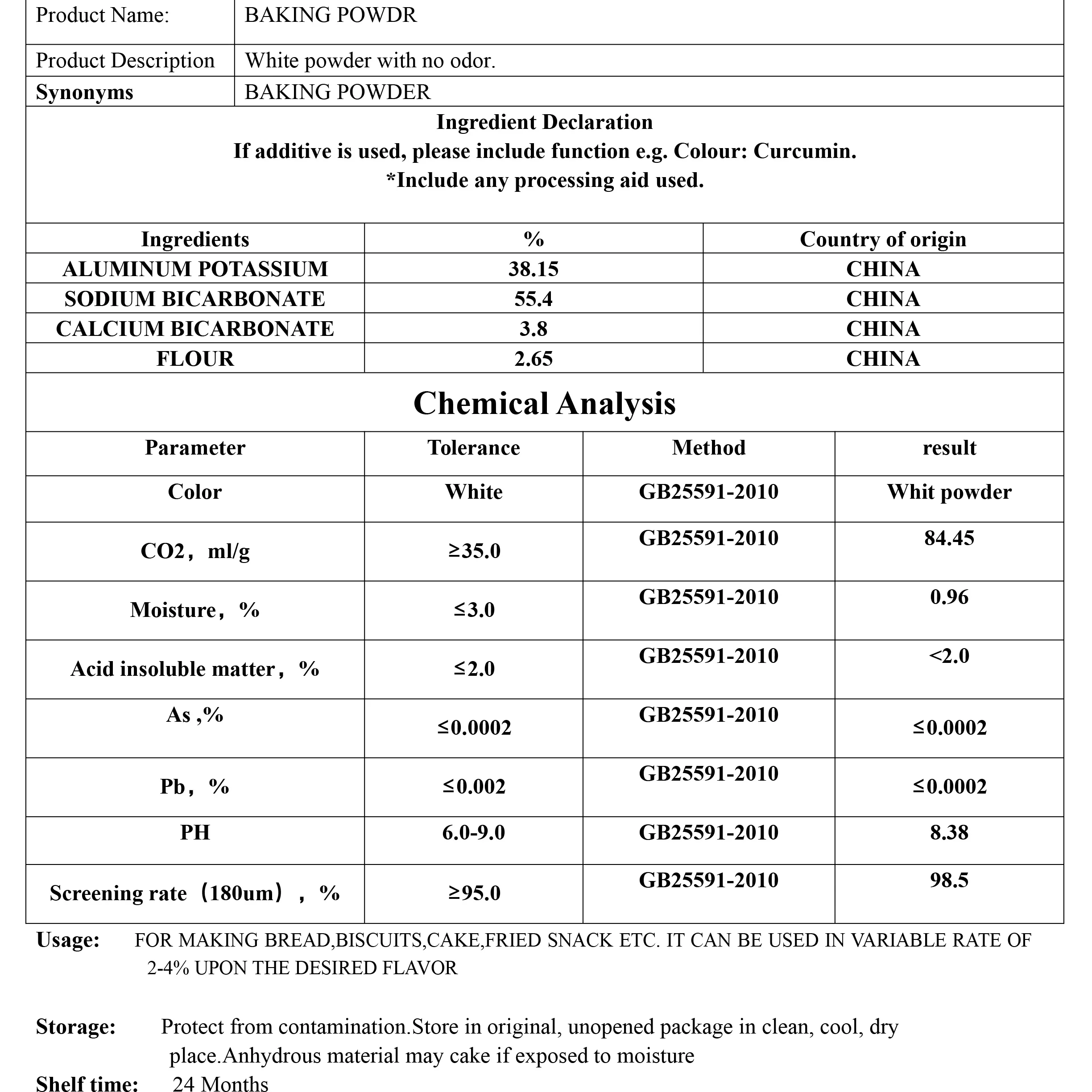 Bake Well Chopman Baking Powder Private Label Price Per Ton Instant Dry Yeast Wholesale Chop Man Baking Powder Food Grade