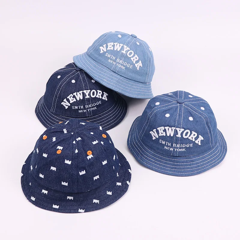 
2020 Wholesale Stylish Summer Sun Protection Fashionable New York Bucket Hat For Kids 