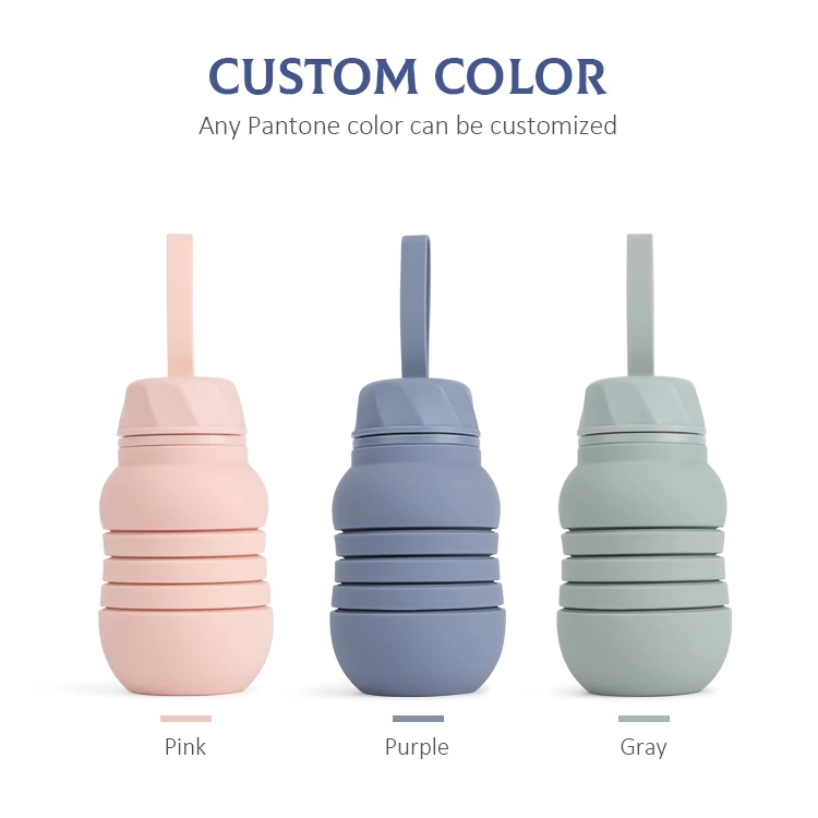 New Design 18oz Portable Sports Drinking Water Bottle Collapsible Camping Hiking Gym Fitness Water Jug Jarra de Agua