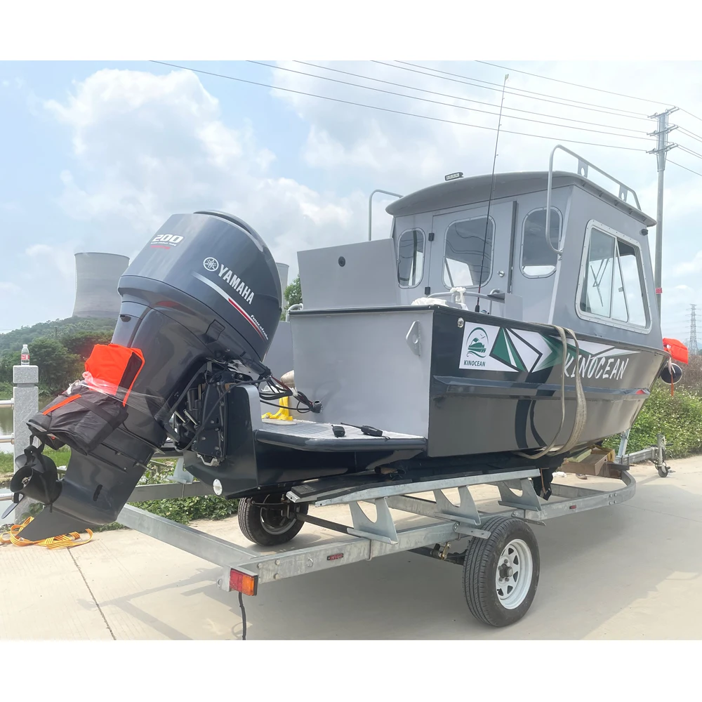 Cuddy Cabin fishing cruiser hardtop enclosed all welded aluminum boat 22 foot
