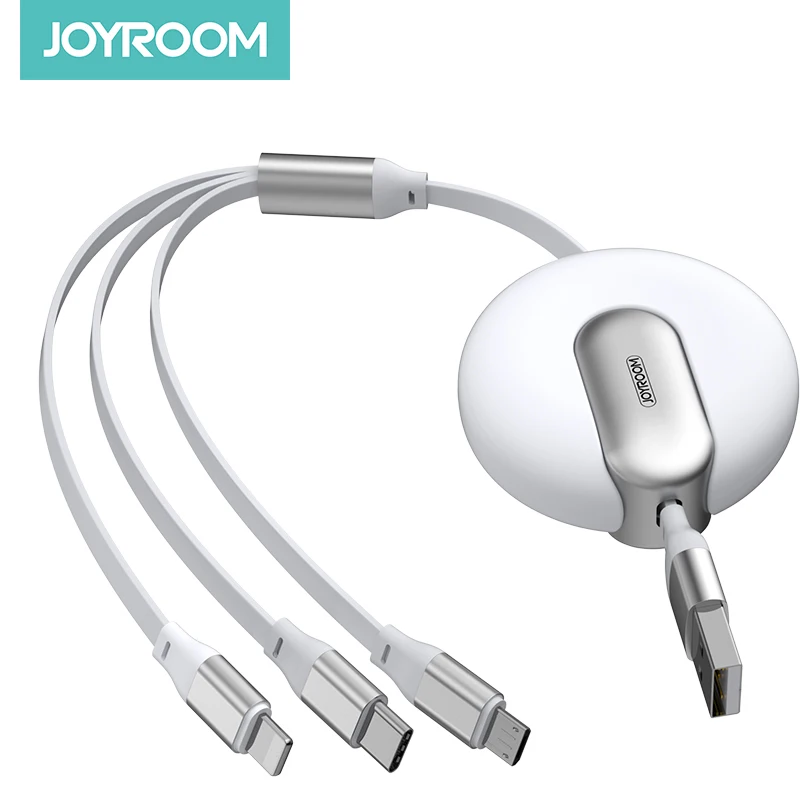 Joyroom 90 градусов USB USB-C эластичный зарядный кабель 3 в 1