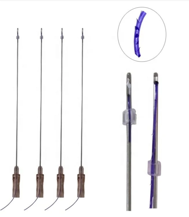 Cog 3D Sharp Needle 23G 90mm barbed hilos tensores 5d fio pdo face lifting cogged collagen thread lift