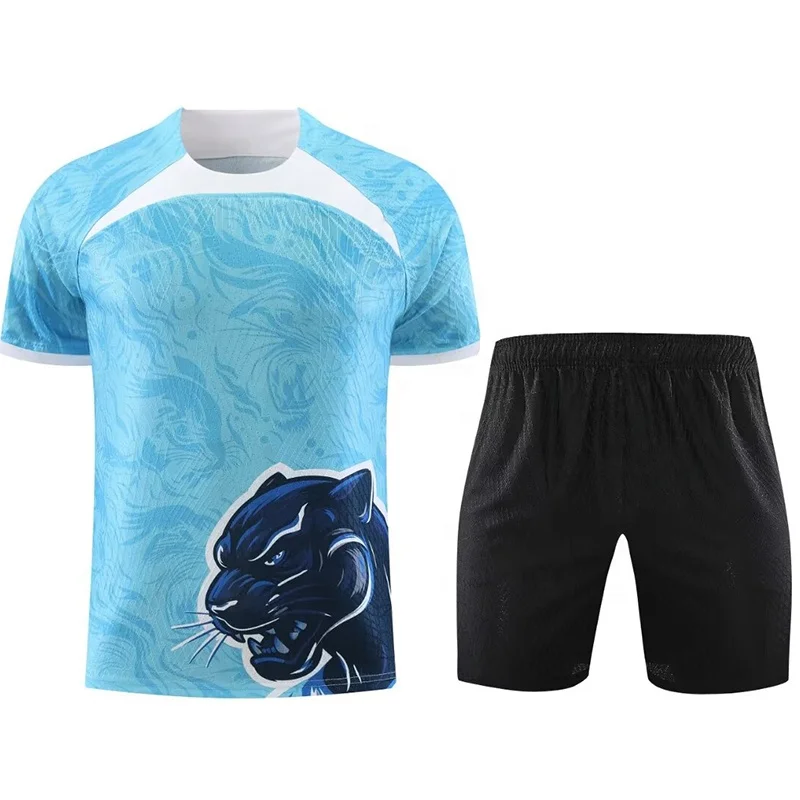 Custom New Design Black Gold Football Club Kits Youth Soccer Uniform Digital Printing Training Jersey Soccer Uniforms