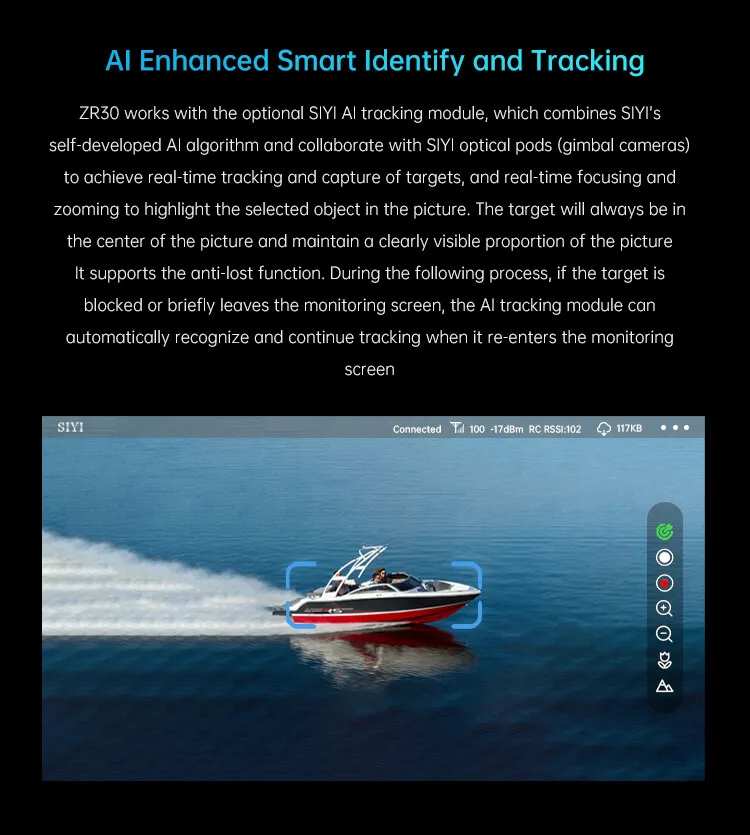 Тепловое изображение SIYI ZR30 4 К 8 МП