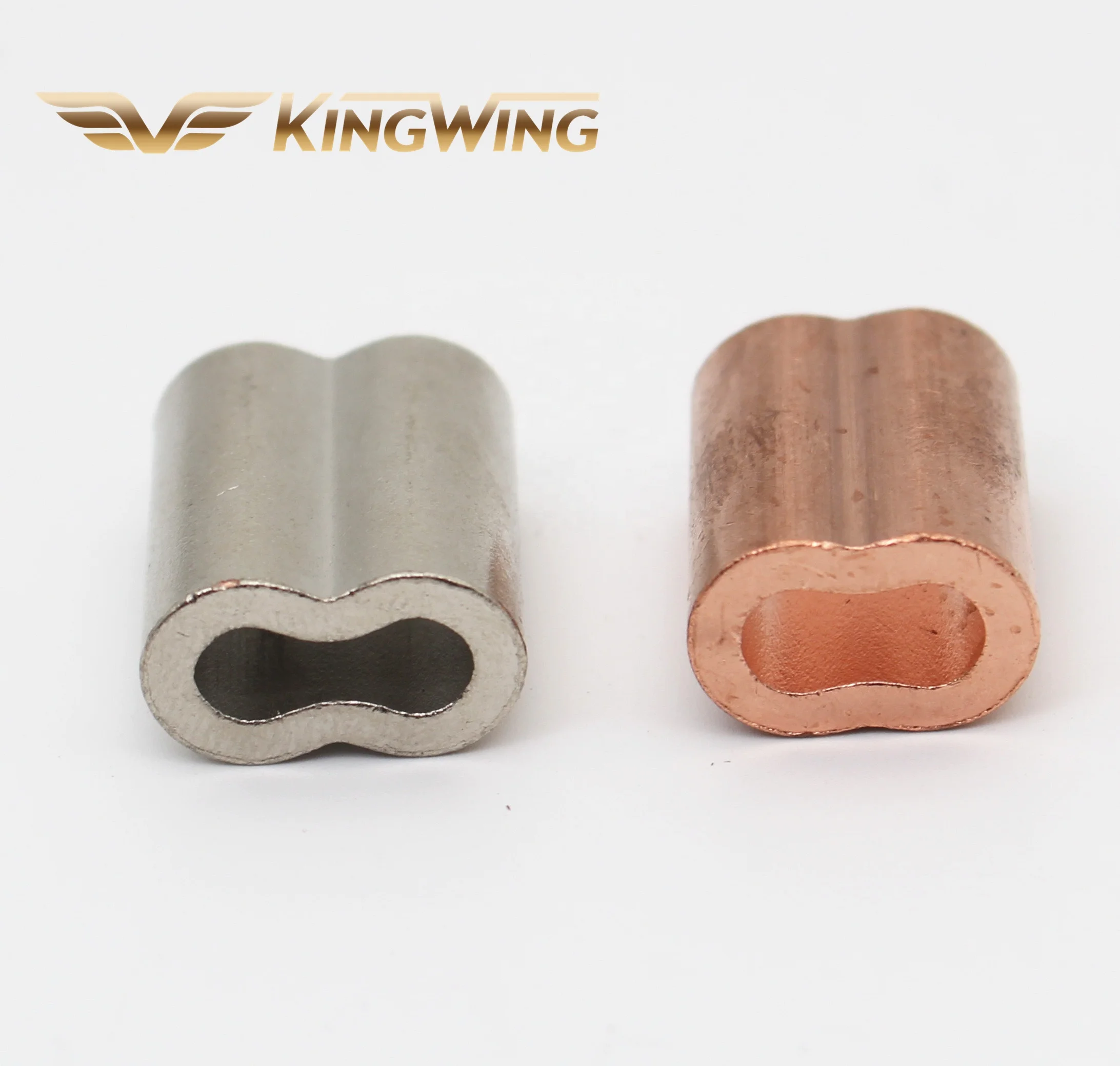 Copper Sleeves 8-shaped US Type Hourglass Oval Aluminum Cable Ferrule For Wire Rope Clip Fittings