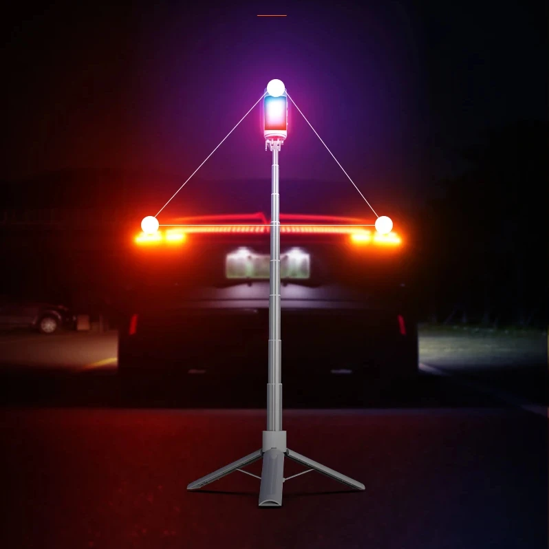 Portable Rechargeable Lamp Multi-functional Window Breaker with LED Light Torch Retractable Standing Outdoor Emergency SOS F