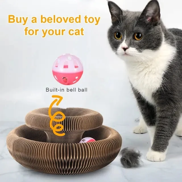 hot selling Magic Organ cat scratching board corrugated paper board cat grinding claw Cat Toys with ball