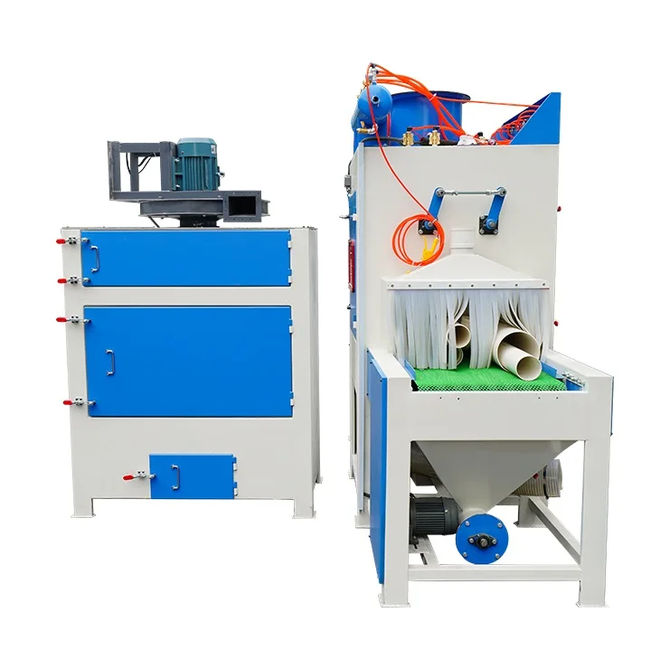 Automatic sandblasting equipment conveyor belt type sandblaster machine