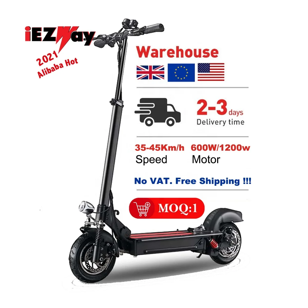 
 Iezway EZ12 внедорожные 10-дюймовый электрический скутер 600w 1200w 48v с сиденьем, соответствущее стандартам ЕС склад  