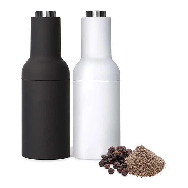 Amazon Hot Sales Gravity Bottle Grinder Automatic Matte Gravity Buttery electric Salt spice mill pepper grinder