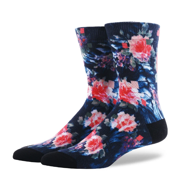 Custom Logo Sublimation 3D Printed Blank Socks Digital Printing Design Your Own Socks