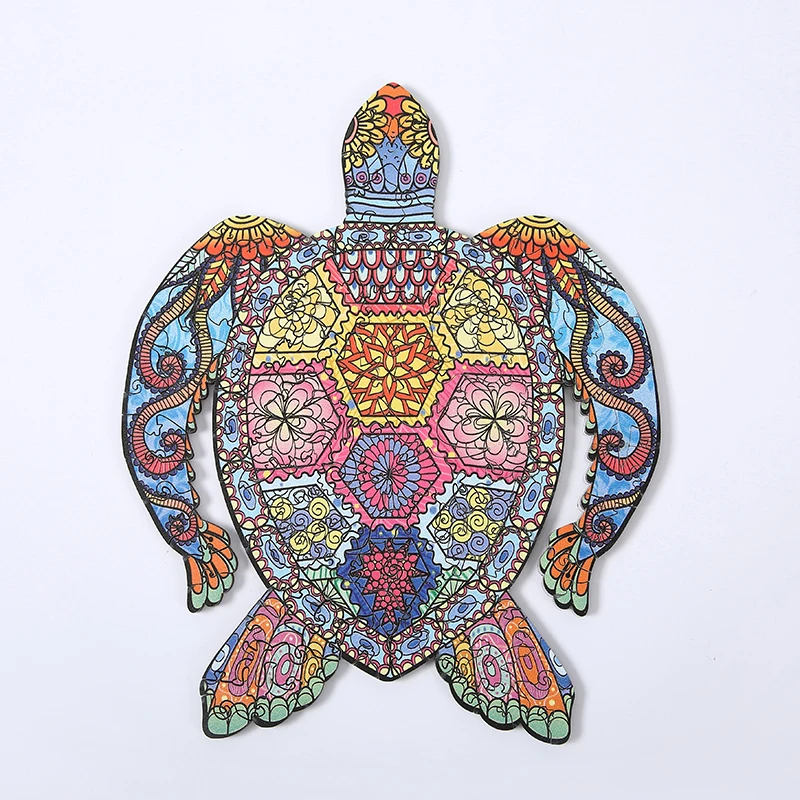 Amazon supplier 2022 Hot Selling Kids Educational Wooden Puzzle Artisanal Wooden Jigsaw Animal 2D Animal Shape Jigsaw