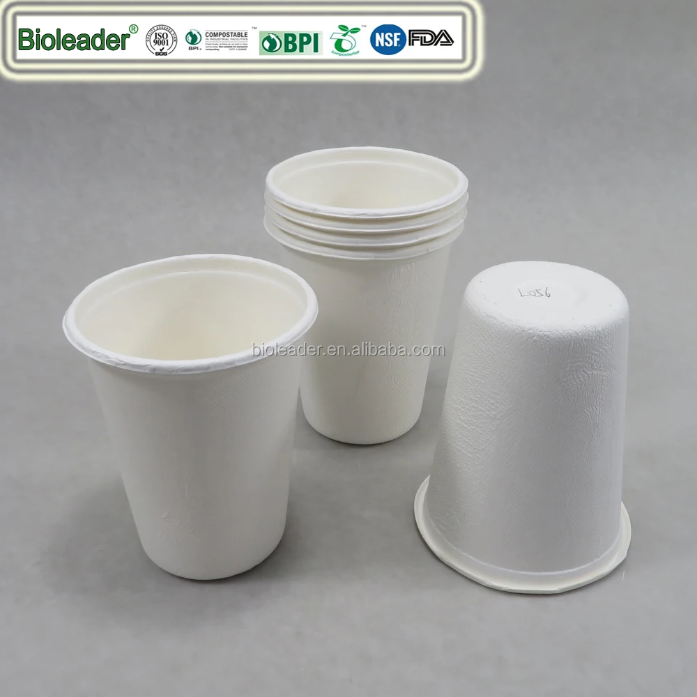 Disposable Biodegradable Sugarcane Bagasse Fiber Pulp Cup