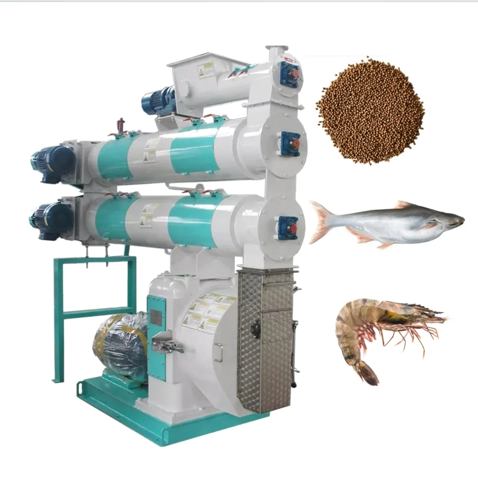 Horizontal ring die 420/508/660/600 pellet mill for 1mm fish and shrimp feed High yield feed machine