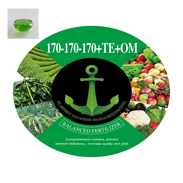 Оптом NPK 170-170-170 + TE + OM жидкая листва спрей баланс NPK удобрение