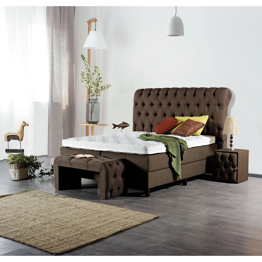 
Adjustable Chesterfield Box Spring Set Wooden Bedroom Furniture 