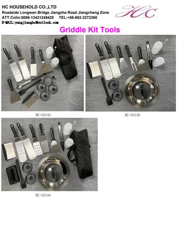 Metal Griddle Spatula Set Stainless Steel - Flat Metal Griddle Accessories kit set