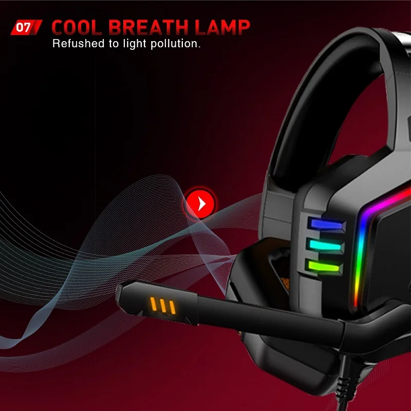 G818 Game Earphones Usb Smart Pc gaming gamer headphones Led Stereo Wired 7.1 Gaming headset with mic
